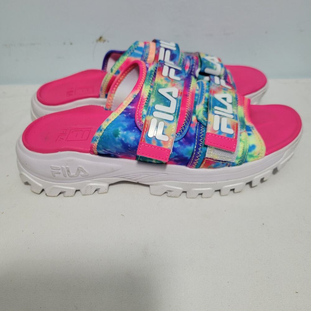Fila Disruptor Bold Slip On Slide Tye Dyed Platform Sandals Size 9 10925-2804 - Picture 4 of 7